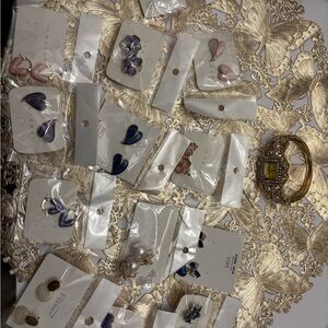 Elegant Gold and Purple Women's Jewelry Set